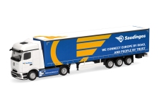 Herpa 320924 - H0 - Mercedes-Benz Actros L ProCab Gardinen-Sattelzug Saudingos